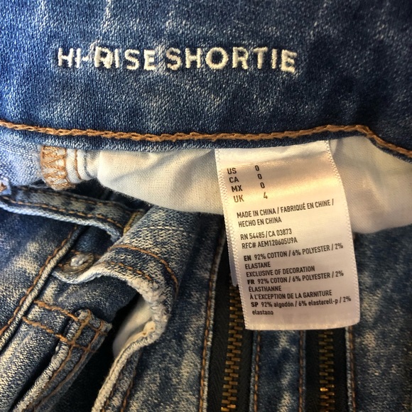 American Eagle Outfitters High Rise Shortie Super Stretch Size 0 - Picture 8 of 12